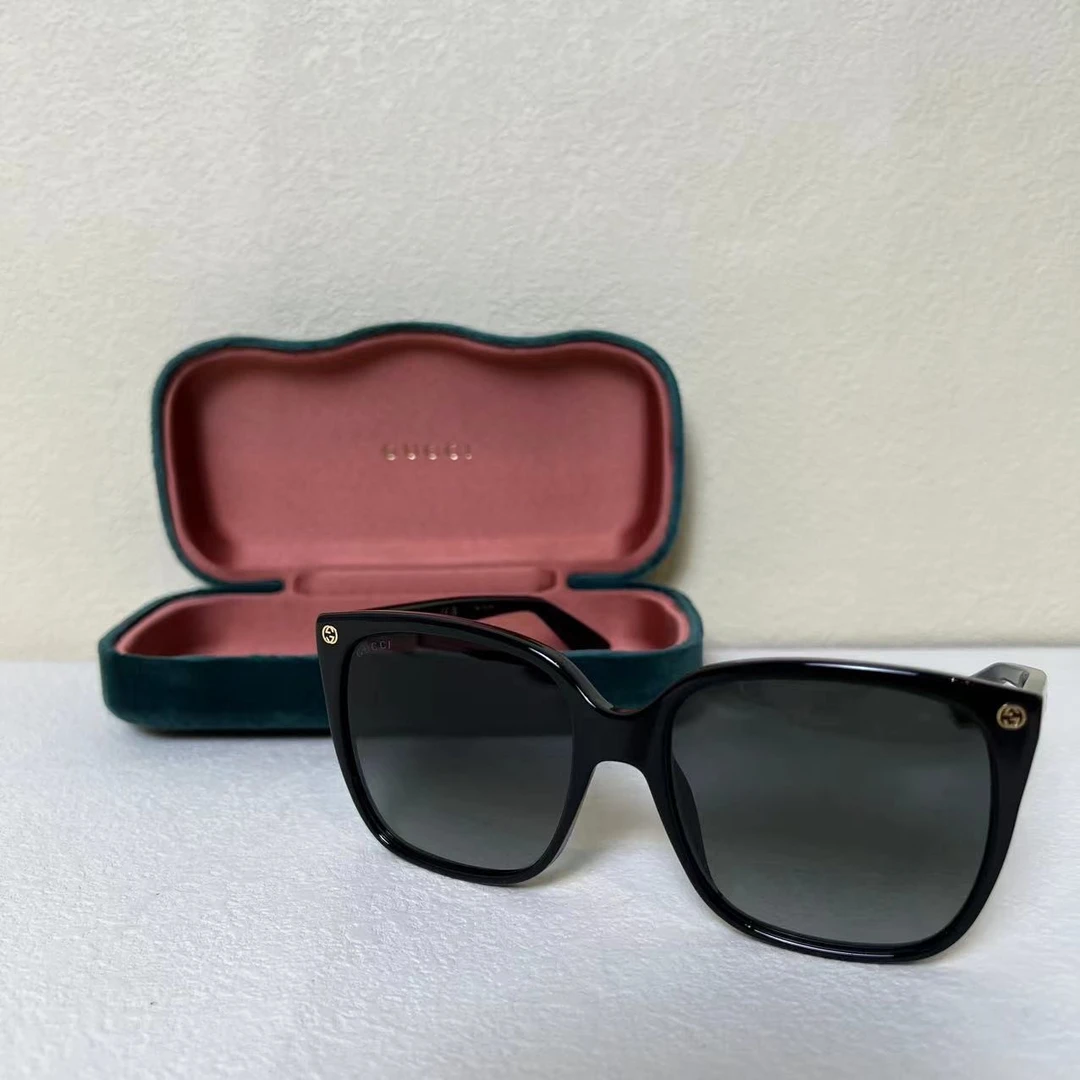 99新 GUCCI/古驰 黑色方框太阳眼镜
