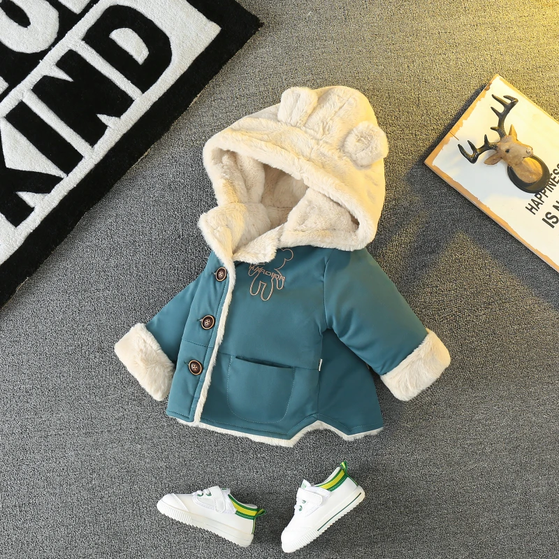 儿童棉服中小童婴幼儿连帽棉衣男童宝宝棉袄2023新款洋气冬装外套