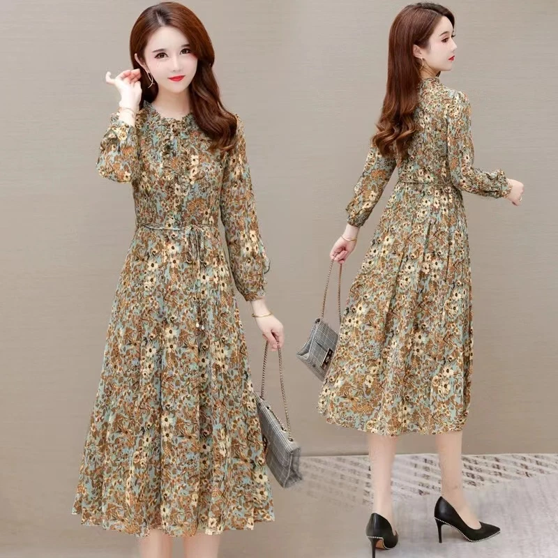 B1203春夏秋洋气时尚连衣裙女