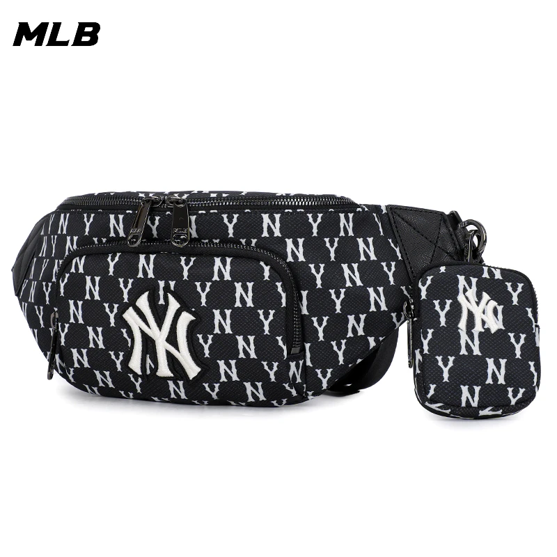 MLB男包女包情侣包时尚包包胸包春季新款老花系列手提包3AHSM012N