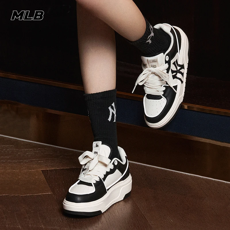 MLB男鞋女鞋NY纽约洋基队运动休闲鞋时尚厚底学长鞋板鞋3ASXCLB3N