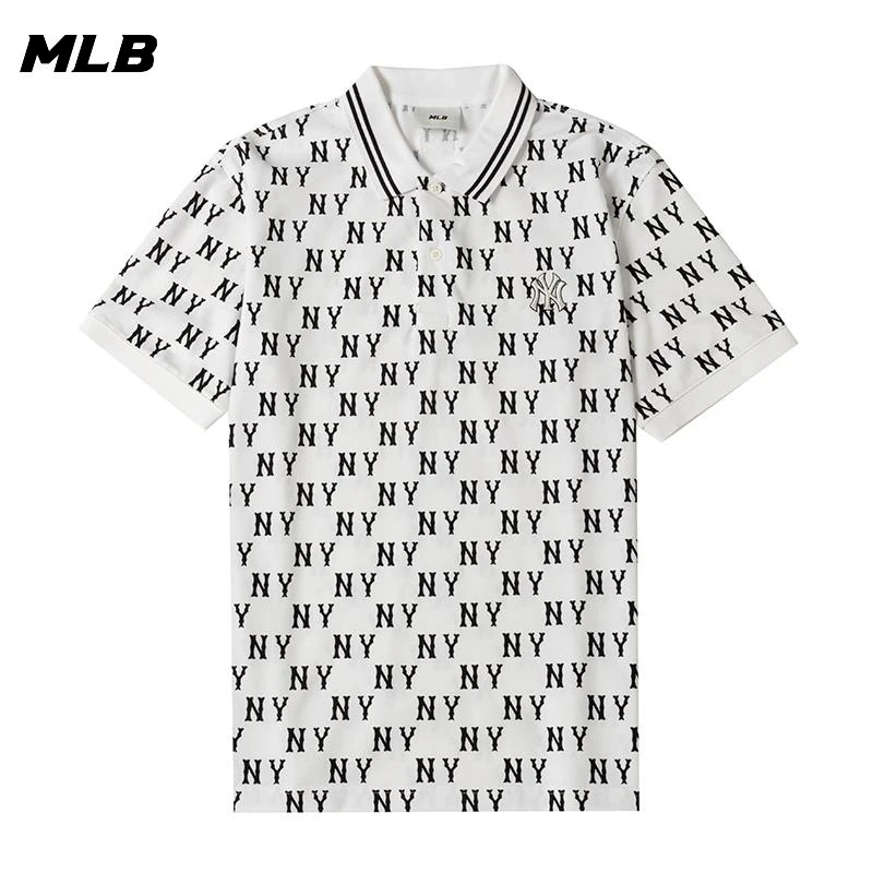 【MLB】男女装POLO衫2025新款时尚复古休闲运动服短袖T恤 3APQM0443