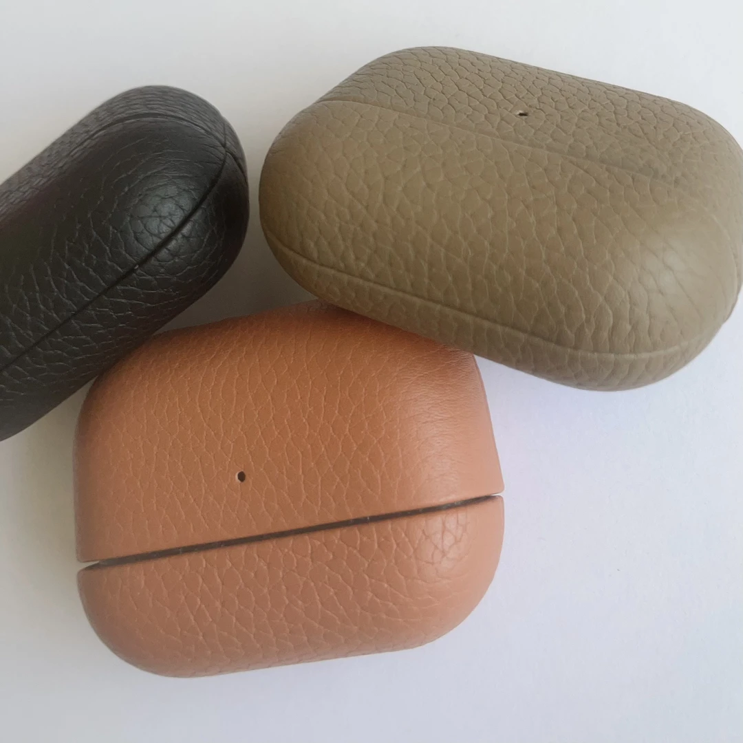 9新 Apple/苹果 适用于苹果蓝色耳机真皮保护套Airpods3代pro2