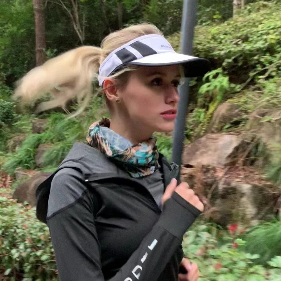 户外运动遮阳空顶帽夏季防紫外线透气吸汗遮阳帽男女鸭舌太阳帽