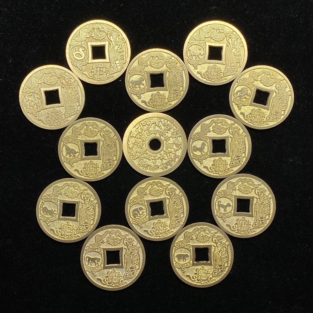 现代工艺品盲袋十二生肖本命星官花钱