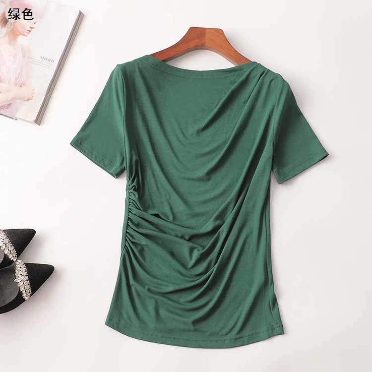 243305夏中长款短袖圆领T恤