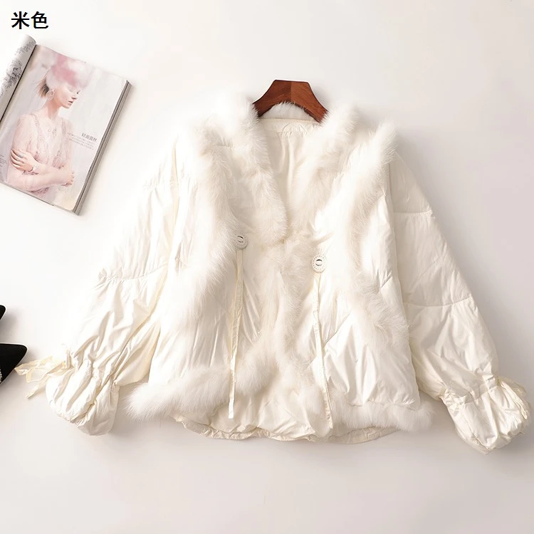 244208冬中长款长袖V领外套新奇特超值品质女装