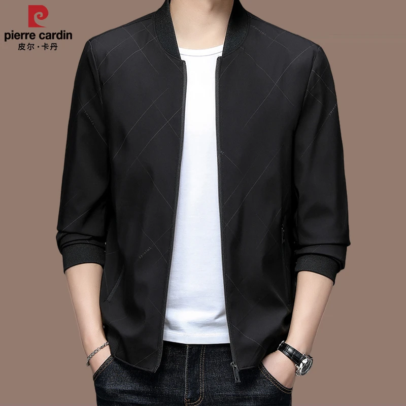【国际大牌皮尔卡丹】高端男士外套立领夹克2024春装休闲潮流棒球服