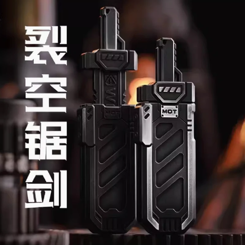 锯剑裂空按压推牌MOT原创机械结构啪啪牌金属解压玩具edc