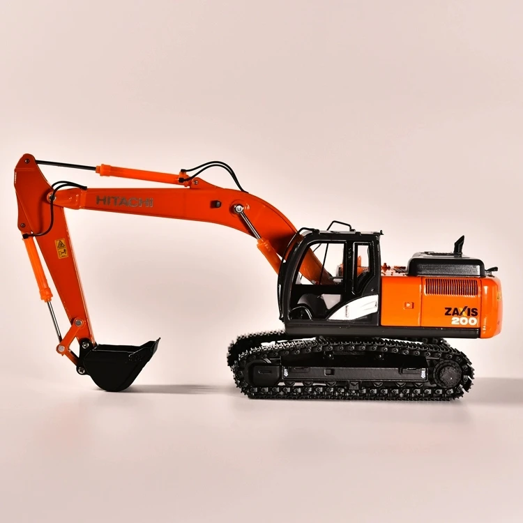 日立ZAX200-5黑斗原厂仿真合金属挖掘机模型收藏装饰摆件1/50静态