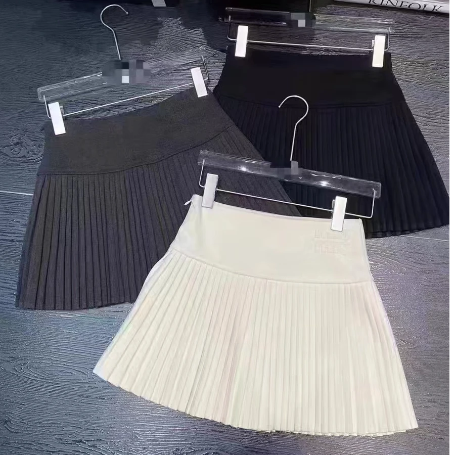 欧货百褶A字毛呢短裙女2023冬季新款韩版高腰百搭半身裙潮