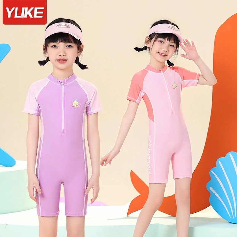 儿童泳衣女孩连体2025新款夏季女童中大童专业训练游泳衣宝宝泳装