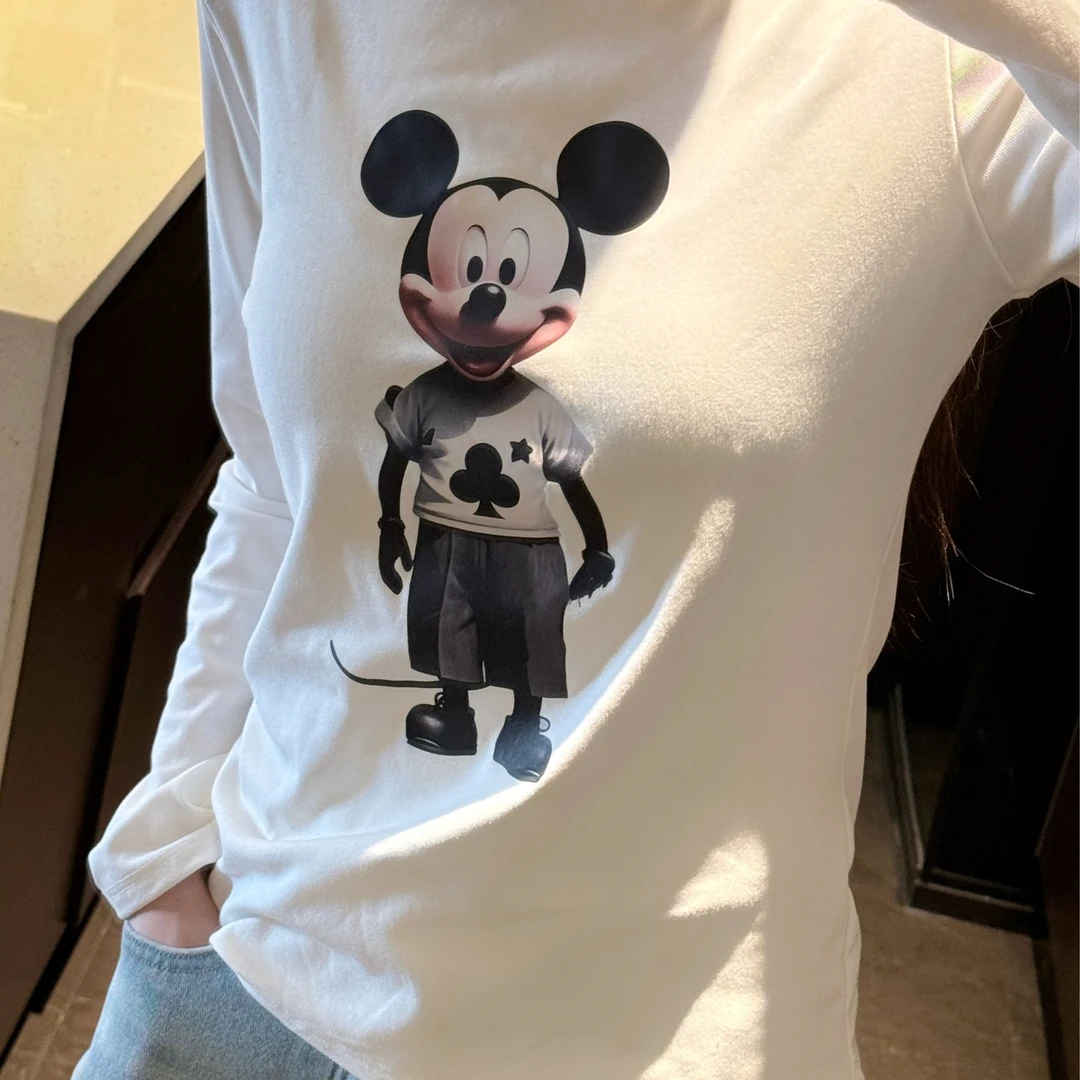 【陶陶推荐】秋冬新款可爱图案百搭内搭T恤 S378