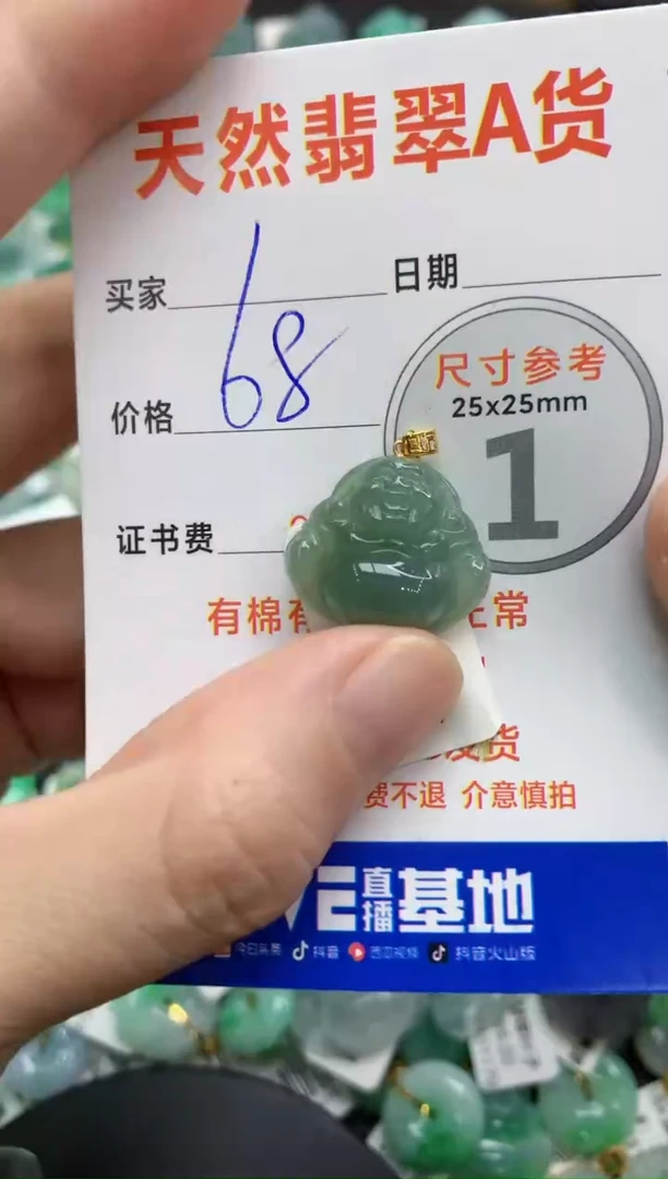 【闪购商品】翡翠颈饰18K金镶嵌68