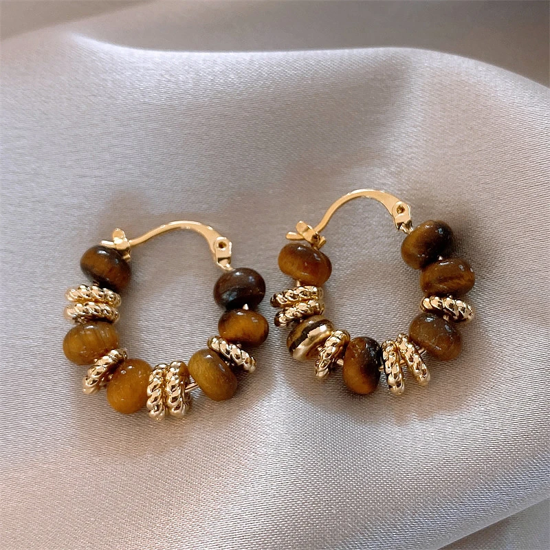 铜合金耳饰 美拉德复古耳扣耳环新款爆款气质耳钉轻奢高级感耳饰