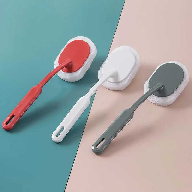 浴室长柄海绵擦长刷子墙壁清洁刷浴缸海棉刷地板瓷砖刷海绵百洁布