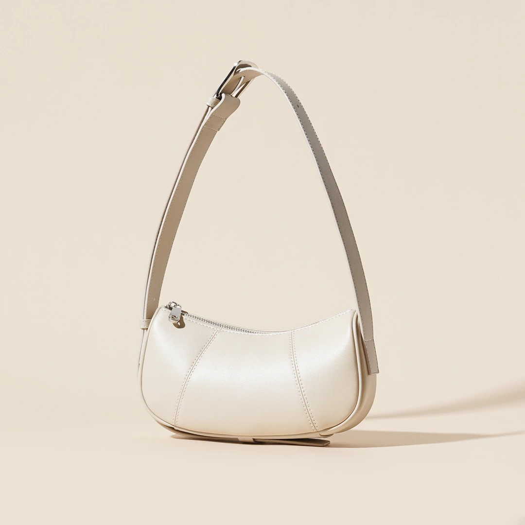 岩牛2024时尚百搭女士单肩真皮流浪包包YN3338