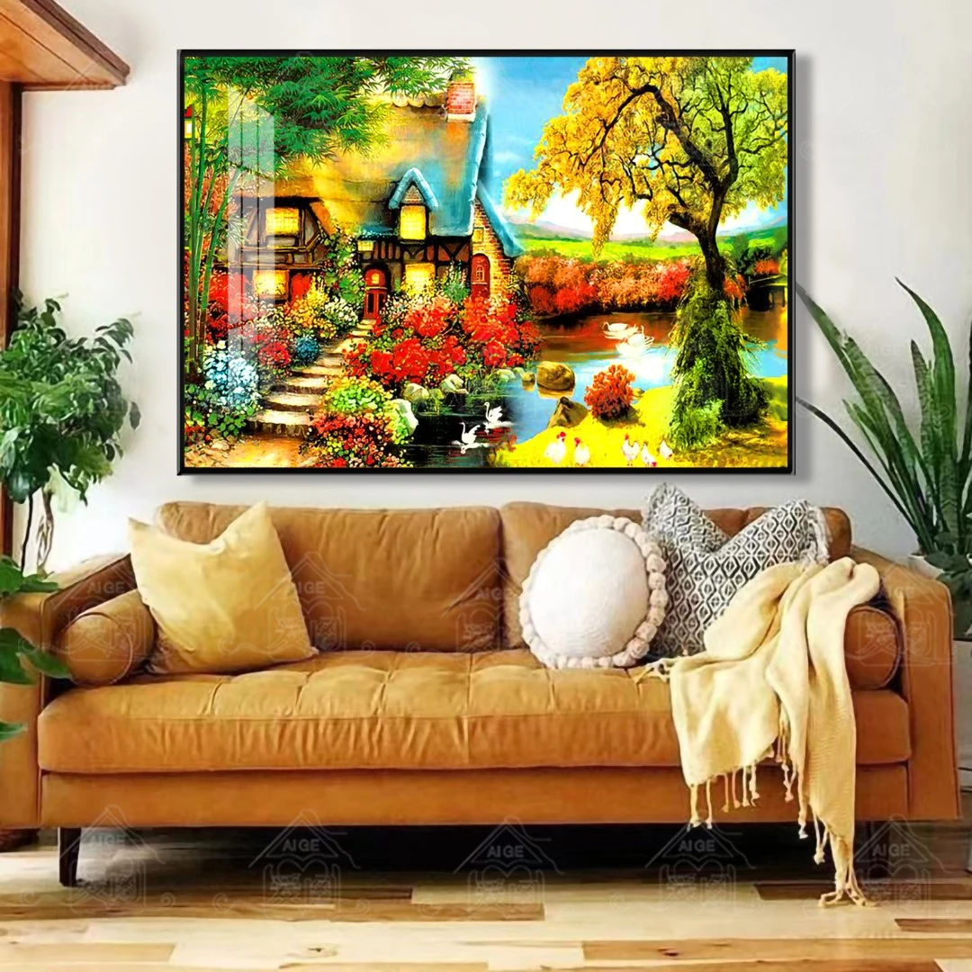 【宠粉福利】爱阁十字绣 欧式花园小屋 2025唯美梦幻系线绣装饰画