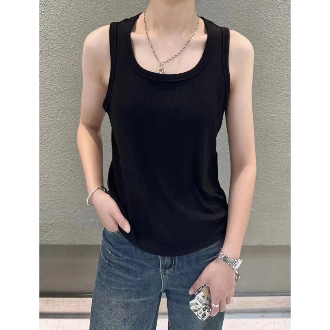 PANZONG/时尚百搭莫代尔夏季薄款高弹力大码加肥女士大码女背心