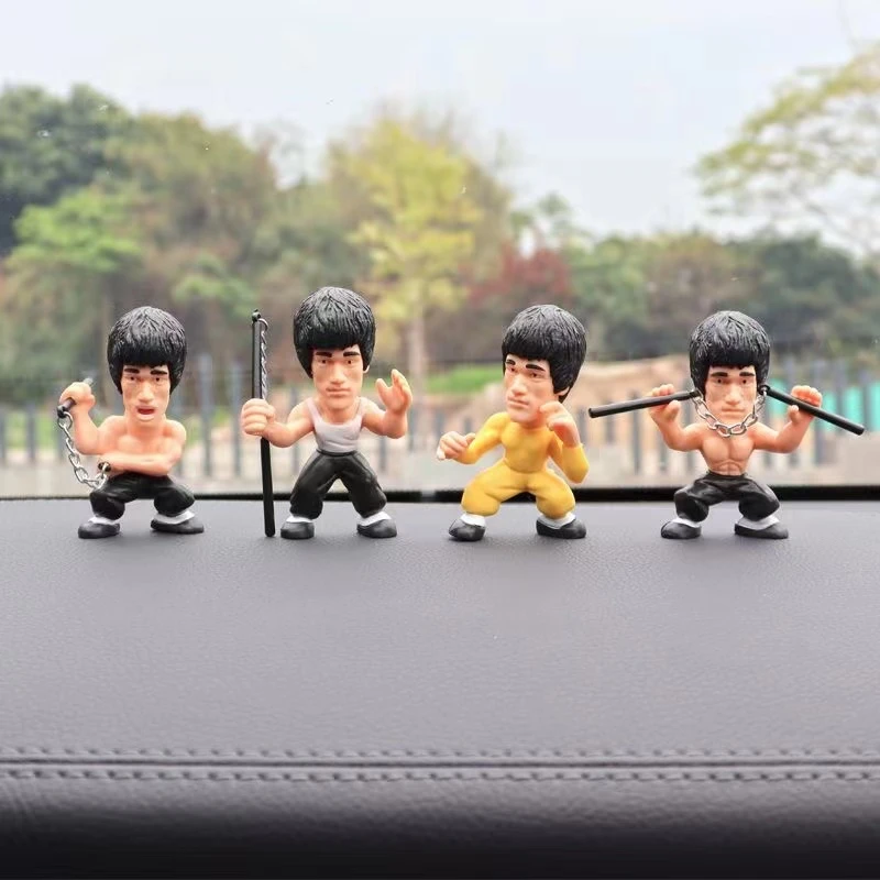 车载中控摆件李小龙手办功夫截拳道巨星汽车个性潮玩女孩男生礼物