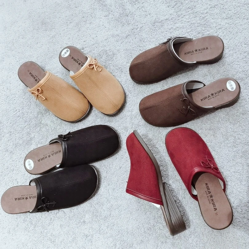 日本正品蝴蝶结百搭时尚可爱版半拖