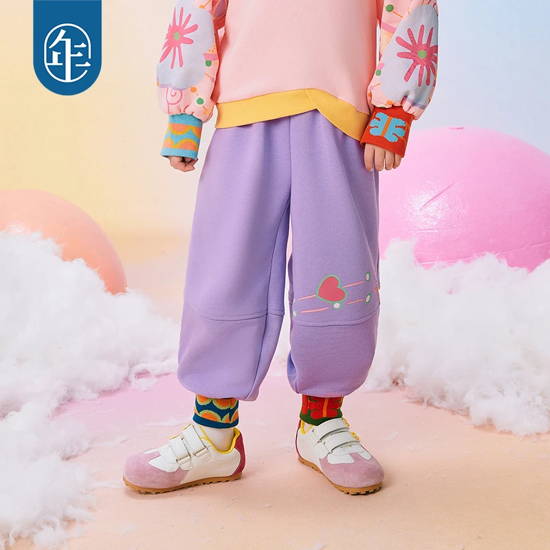 【银河漫游卫裤】女童裤子2024款大童早秋童装男童运动裤休闲裤潮G