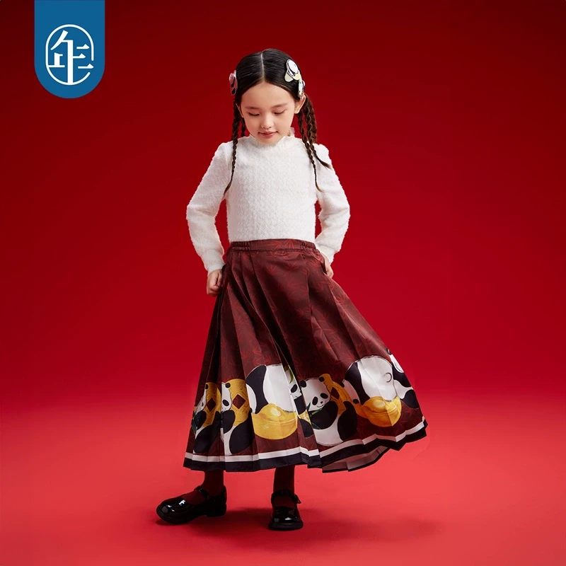 年衣童装女童马面裙2024新款儿童秋冬半身裙中式唐装汉服拜年服