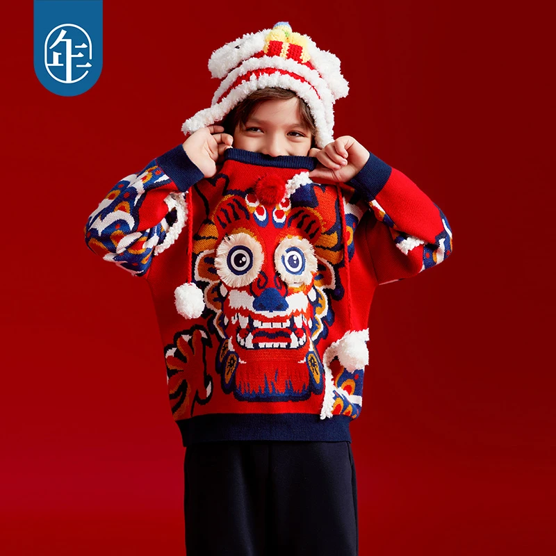 【龙的传人】年衣儿童亲子款毛衣针织衫秋冬打底男女童原创打底衫D