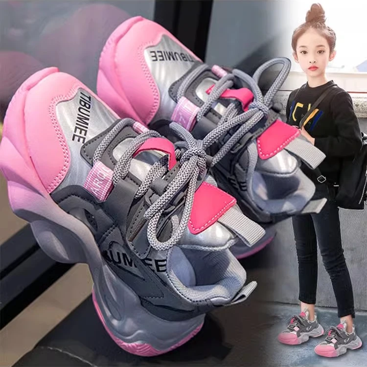 ABC女童鞋春秋2024新款儿童炸街老爹鞋女孩中大童秋季运动鞋跑步