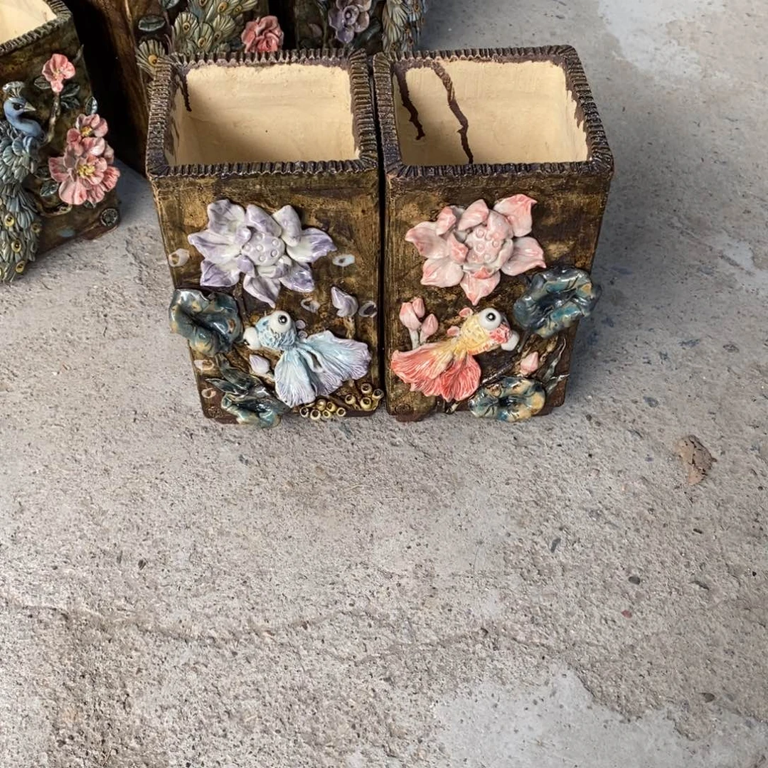 红陶啵*球青藤花器多肉花盆