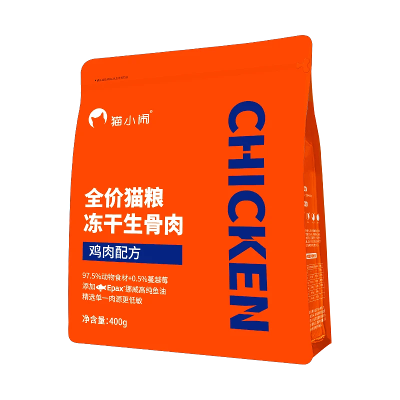 猫小闹鸡肉主食冻干正装400g
