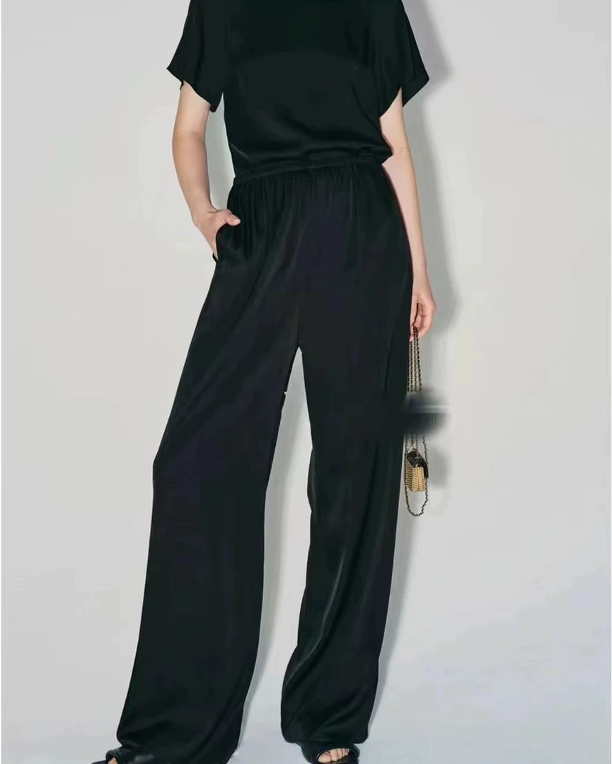 牛货赞爆了！自留无D推荐ROW纯尾凉爽舒适铜氨丝松紧腰小阔腿长裤