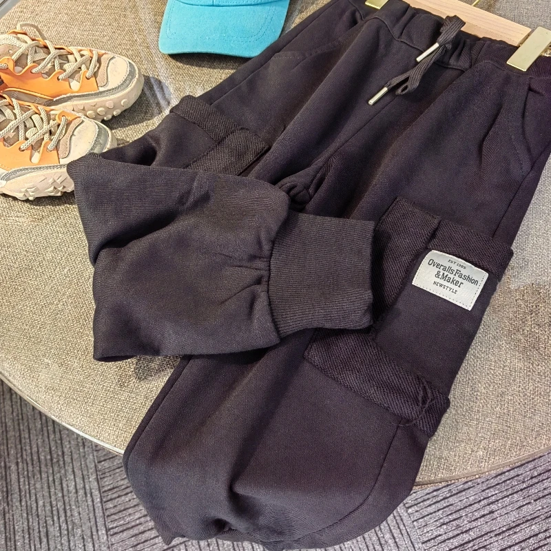 男童休闲裤春秋季韩版潮酷儿童束脚宽松秋装男宝运动长裤