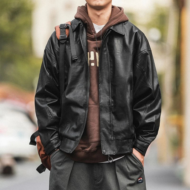 嘿马七作HEEMKIZOO复古s秋冬季经典分割皮衣男女美式潮牌夹克外套