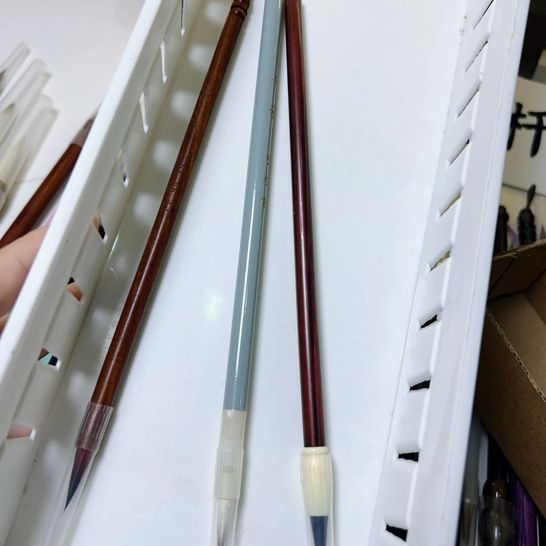 C676 高货毛笔小楷毛笔 3支（清水试笔，蘸墨不退）