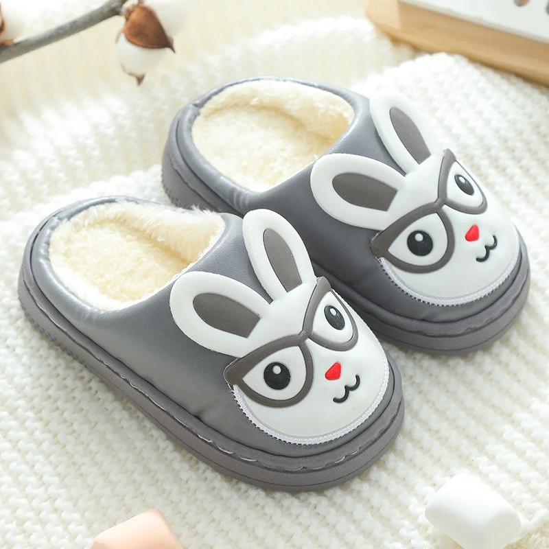 儿童棉拖鞋男女童室内居家棉拖小孩子保暖防滑软底防水亲子棉拖鞋