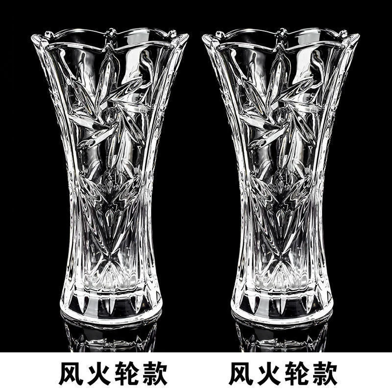 玻璃花瓶加厚 客厅插花摆件水培富贵竹百合花瓶欧式大号透明花