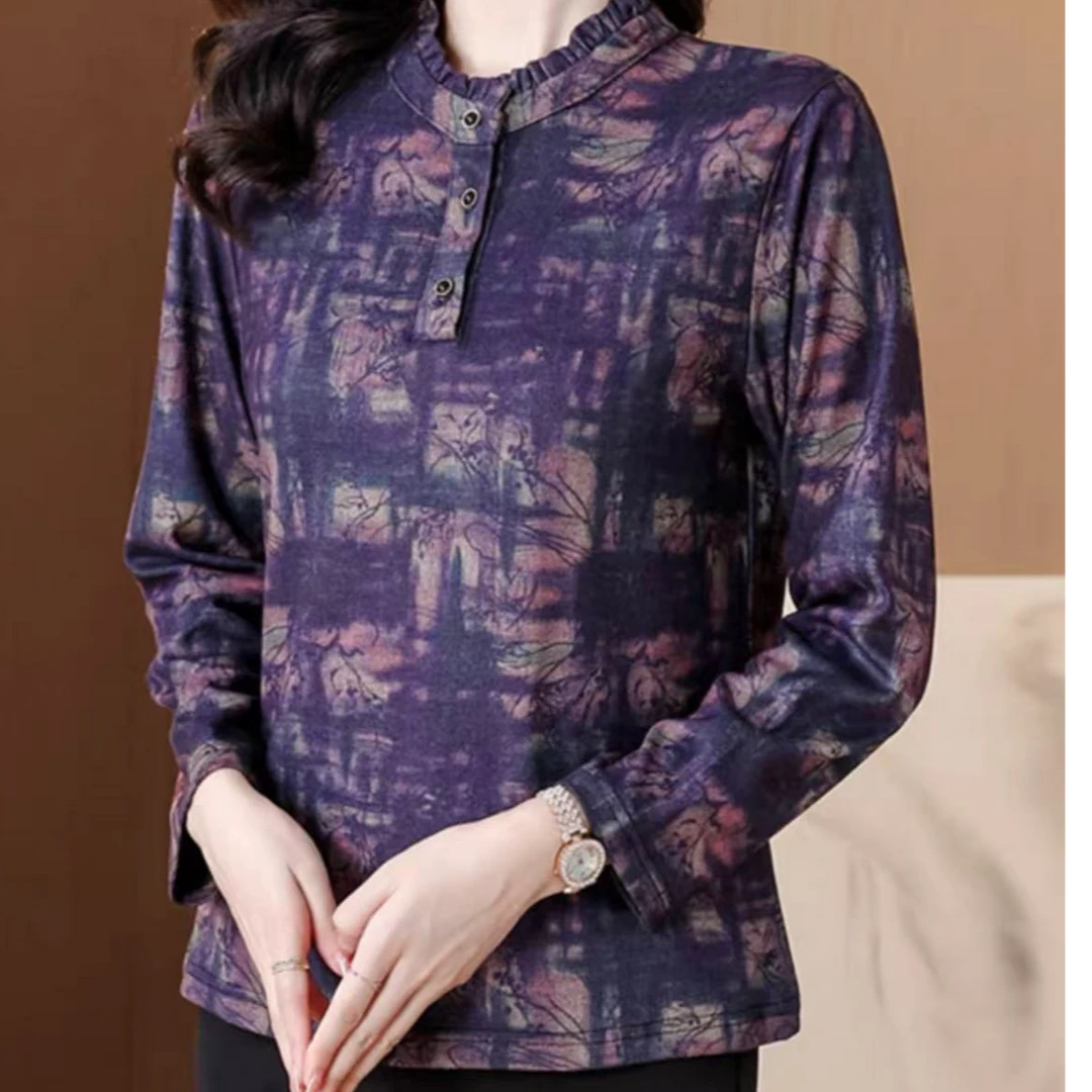 0035-4新款时尚休闲小衫（紫色）