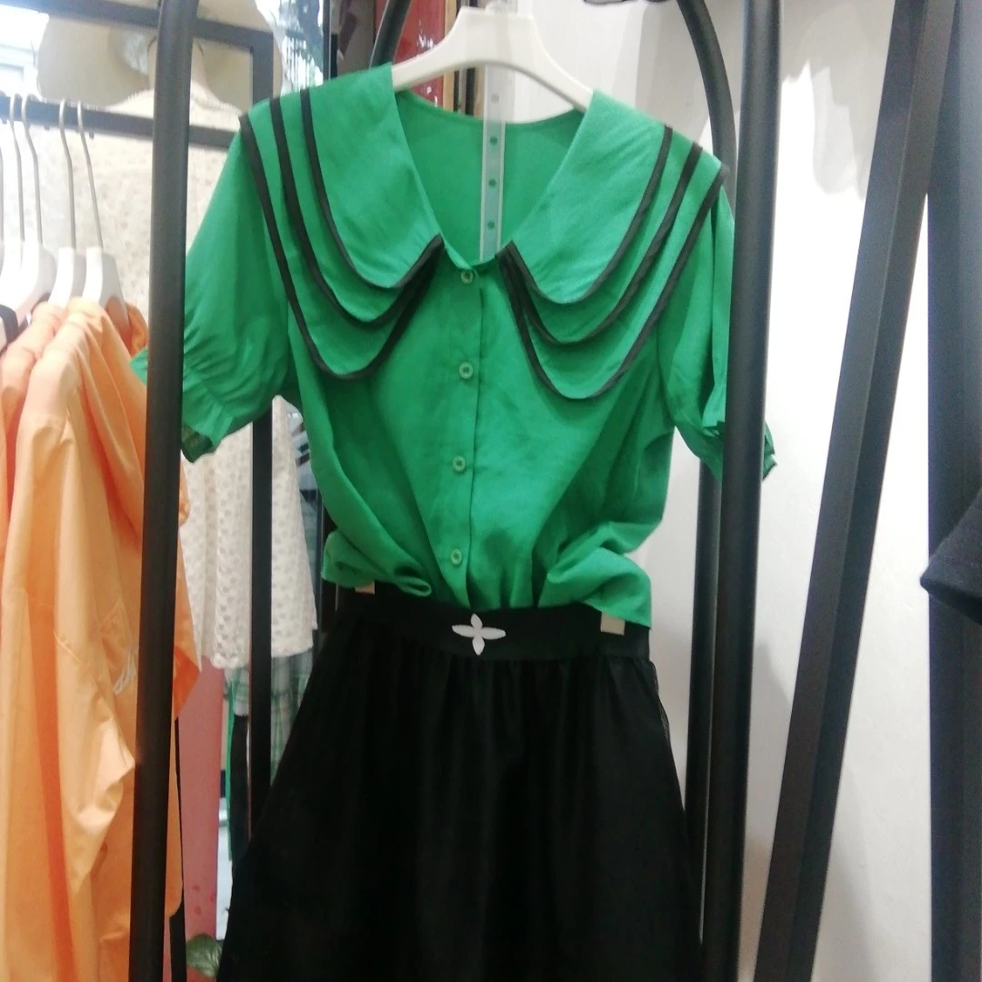 多层领减龄百搭衬衣