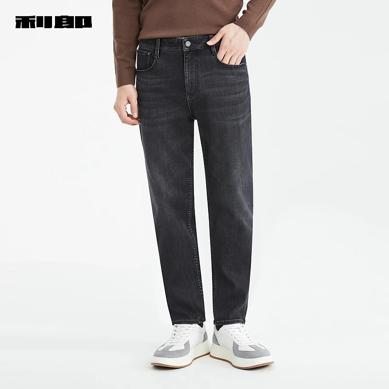 【商场同款】利郎官方牛仔裤男士商务休闲冬九分牛仔裤男01