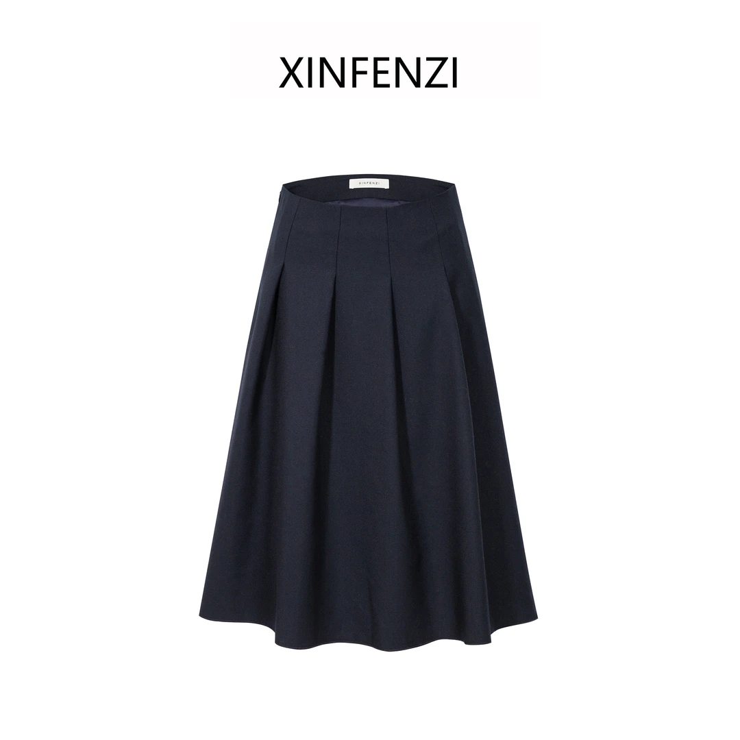 【新浪漫】XINFENZI 显瘦百搭款A字百褶半身裙 WSK34360