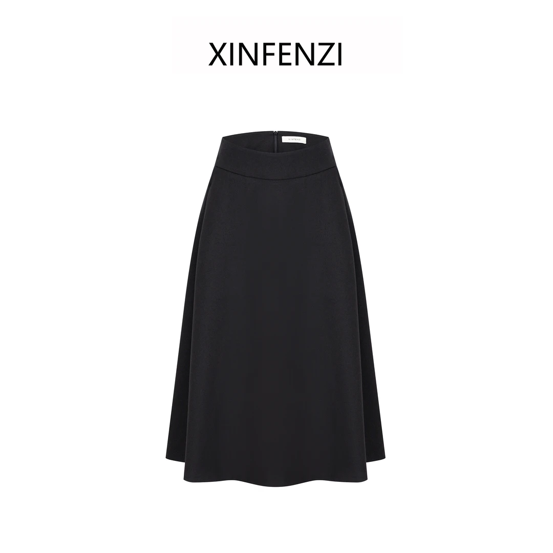 【佳夜】 XINFENZI 冬日赫本风经典百搭伞裙 WSK34477