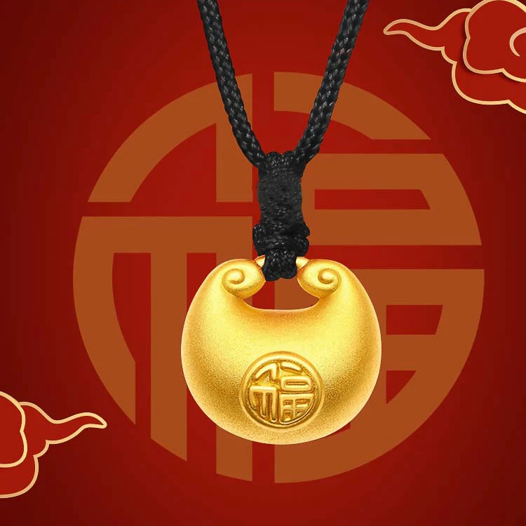 墨染霖 吊坠足银布艺 小胖福吊坠古法挂坠项坠传承