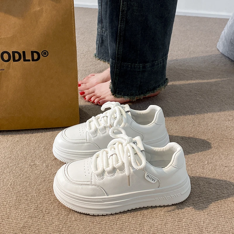 网红秋季ins韩版新款秋季学生百搭轻便透气运动休闲板鞋春季厚底
