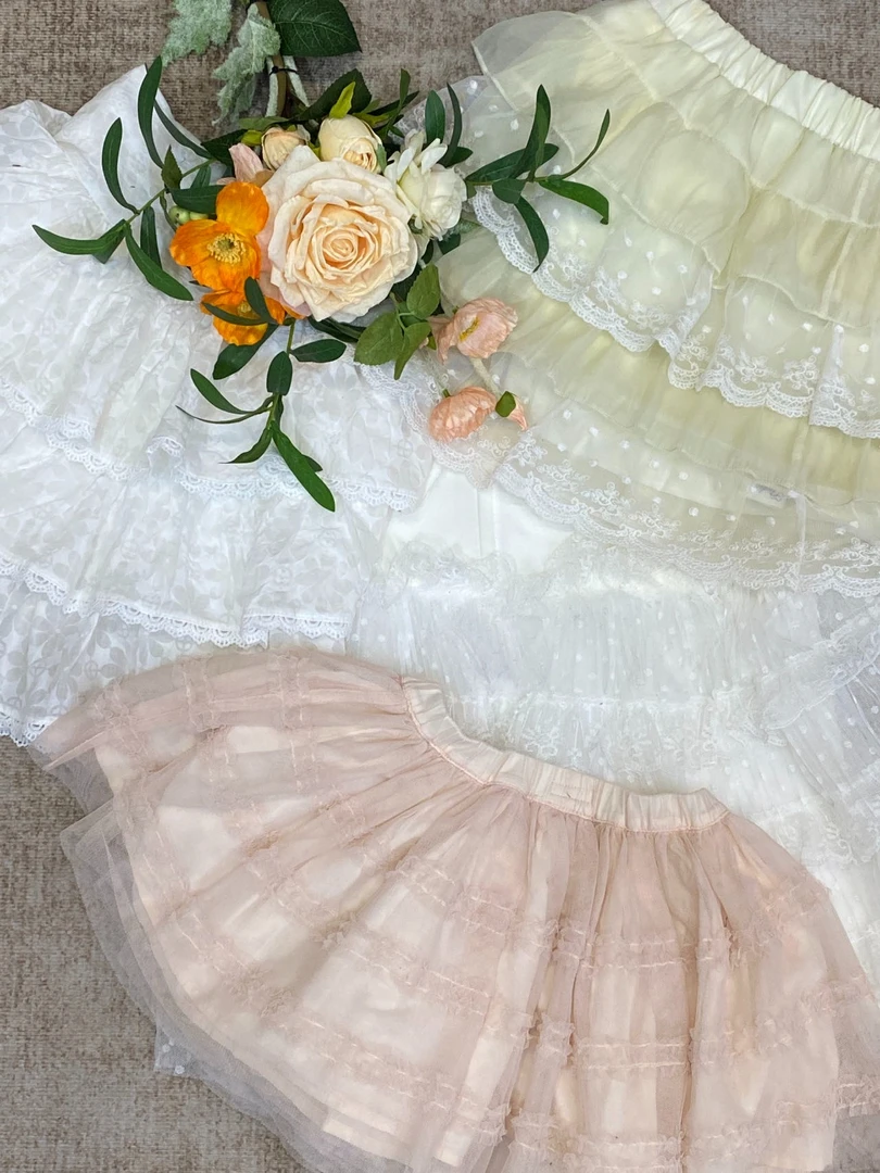 vintage百搭lolita夏款日常甜美复古半身裙短裙百褶裙时尚连衣裙