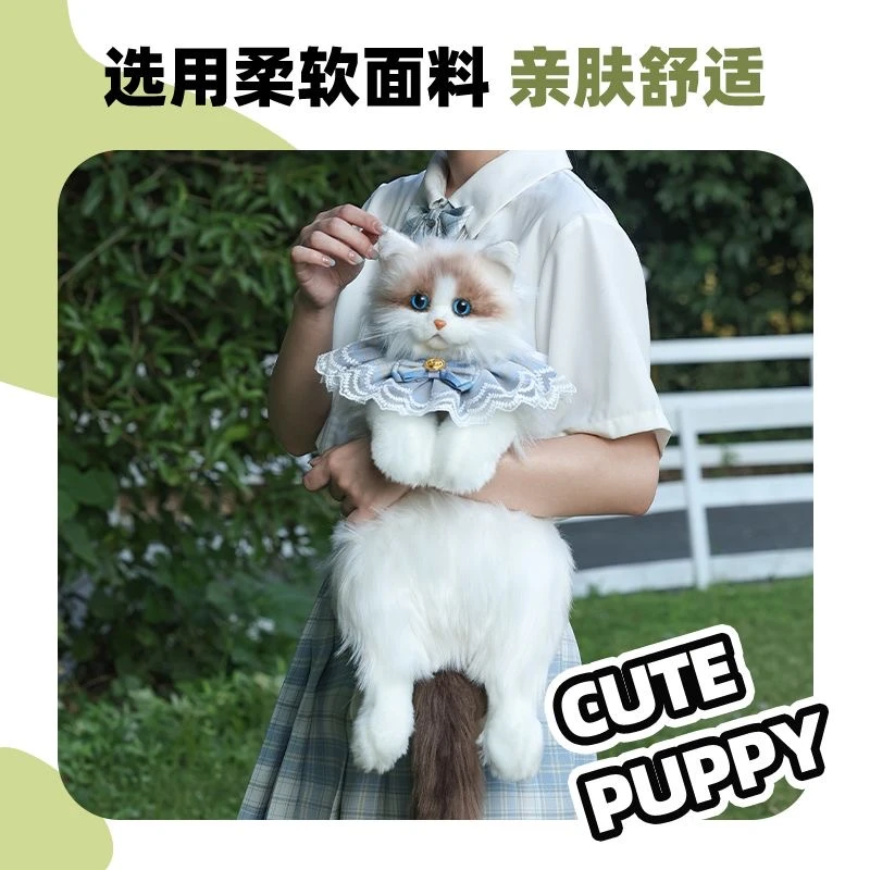 仿真布偶猫双肩包小猫咪玩偶公仔毛绒布娃娃玩具生日礼物女可爱