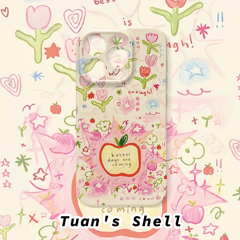 涂鸦苹果菲林软壳适用苹果/华为/VIVO/OPPO小米可爱个性手机壳