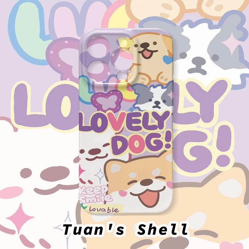 多巴胺小狗菲林软壳适用苹果/华为/VIVO/OPPO一加可爱个性手机壳
