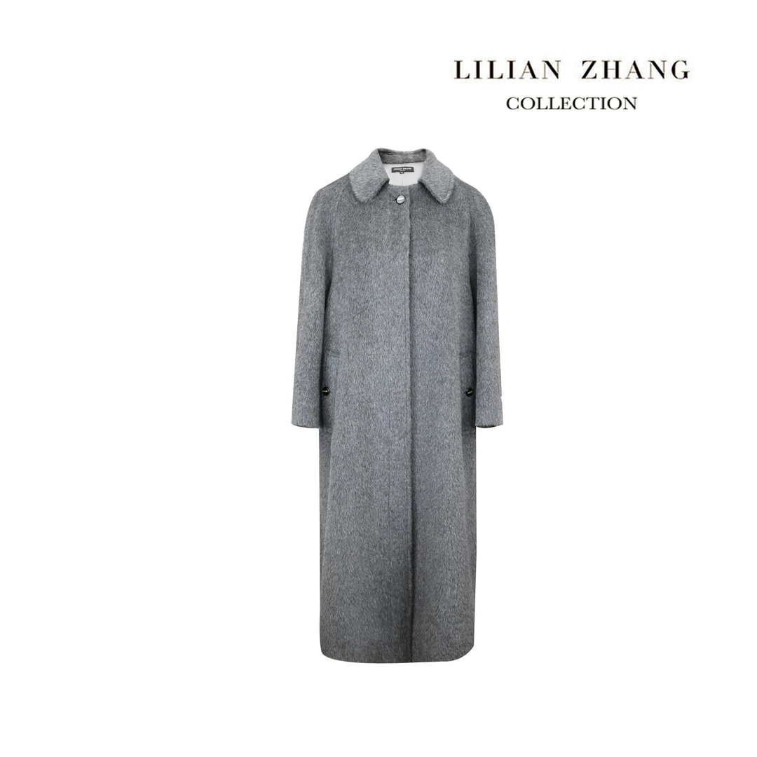 中性风羊驼毛经典款长大衣 - 时尚休闲秋冬中长款外套  2106001