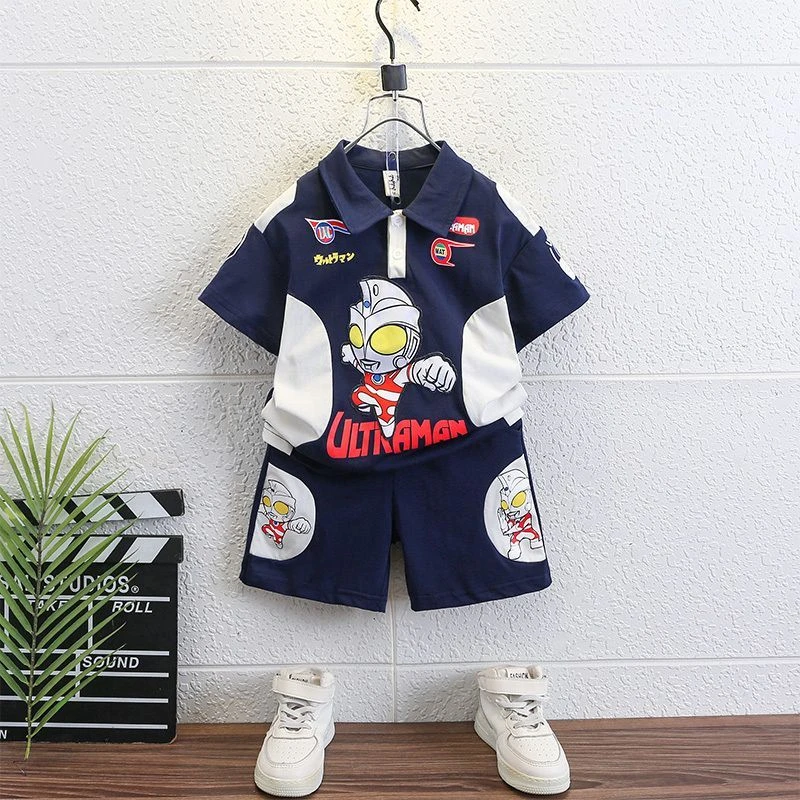 【2024新款】奥特曼套装儿童夏季衣服薄款机车服科学实验